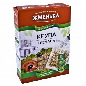 4820038700347 — Крупа гречана ядреця в пакетах 4х 100 г. ТМ "Жменька"