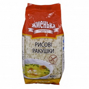4820038701931 — Макаронные изделия "Жменька" Рисовые ракушки 400г