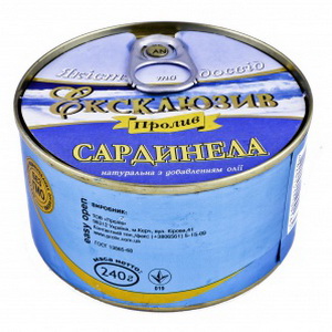 4820041240038 — Сардинелла "Пролив" натуральная с добавлением масла 240г