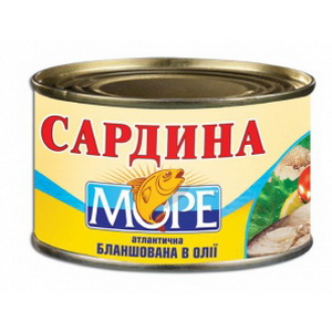 4820041241233 — Сардина "Море" бланшированная в масле 230г