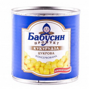 4820049140118 - Кукуруза  БАБУСИН ПРОДУКТ консерва 340г