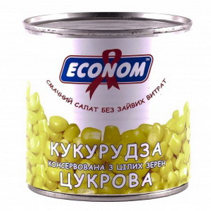4820049140279 — Консерва ECONOM Кукурудза цукрова 340 гр