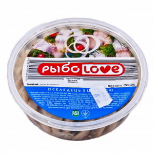 4820049216691 — Рыбные пресервы "РыбоLove" Сельдь в масле с луком 500г