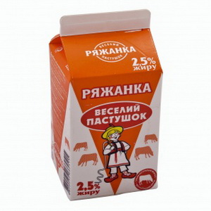 4820052662515 — Ряженка "Веселый пастушок" 2.5% п/п 470г
