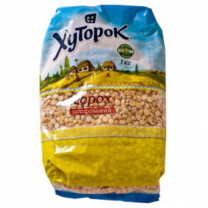 4820054800045 — Крупа "Хуторок" Горох колотый 1кг