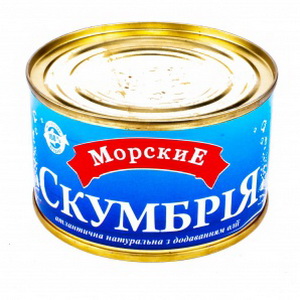 4820062440820 — Скумбрия "Морские" атлантическая с добавлением масла 240г