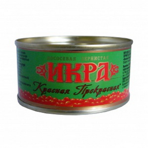 4820065702130 — Рыбная икра "Прекрасная" Лососевая зернистая (ключ) ж/б 130г