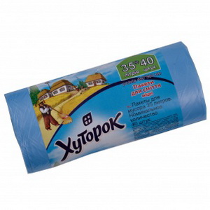 4820066203605 — Пакеты для мусора "Хуторок" Синие 35 л. 40шт