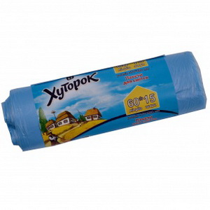 4820066203612 — Пакеты для мусора "Хуторок" Синие 60 л. 15шт