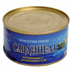 4820067370436 — Сардинелла "Прилов" натуральная с добавлением масла 250г