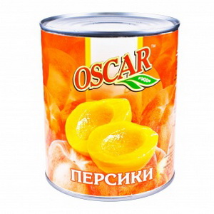 4820072980088 — Персик "оскар" 850 г. половин.