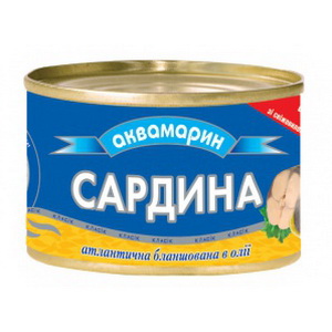 4820080953166 — Сардины "Аквамарин" ломтиками бланшированные в масле 240г