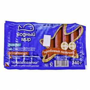 4820088410050 — Крабові палочки охолодженні 240г. Водний мир