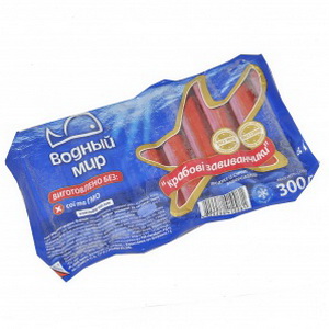 4820088410081 — Крабові завиванчики водный мир 300г.