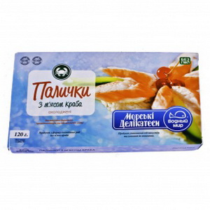 4820088411811 — Крабовые палочки "Снежный краб" Водный мир 120г.