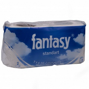 4820093250788 — Туалетная бумага "Fantasy" 2-слойная (белая) 2шт