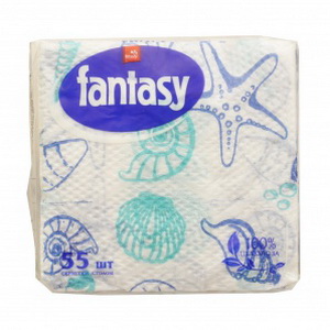 4820093250917 — Fantasy Серветки паперові столові 55 шт кольорові/з малюнком