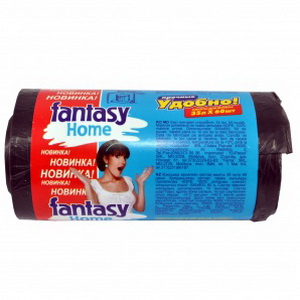 4820093252867 — Пакеты для мусора "Fantasy" Нome Удобно Черные 35 л. 60шт