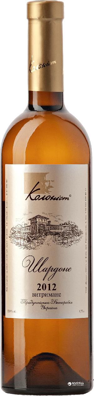 4820095340180 — Вино Колонист Шардоне белое сухое 0.75 л 11.7% 