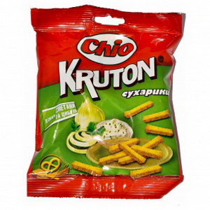 4820101750033 — Сухарики "Chio" Kruton Сметана+лук 40г
