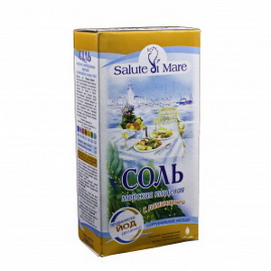 4820106490057 - 4820106490057Соль морская с ламинарией мелкая 750г  Salute di mare