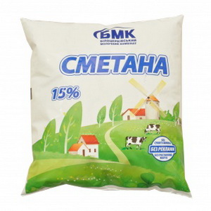 4820107271976 — Сметана бмк п/е 15% 400гр