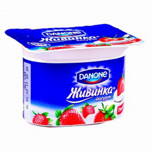 4820109920759 - Danone Живинка Йогурт Полуниця 1,5%   115г  ст