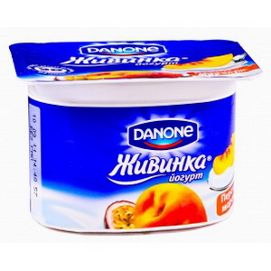 4820109920766 - Danone Живинка Йогурт Персик-Маракуйя 1,5%   115г  ст