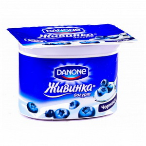 4820109920773 - Danone Живинка Йогурт Чорниця 1,5%   115г ст