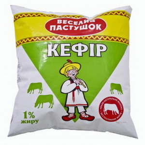 4820109923774 — Кефир "Весёлый пастушок" 1% п/э 400г
