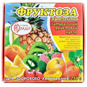 4820113420092 — Натуральный фруктовый сахар "Розмай" фруктоза 250г