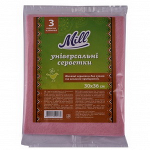 4820127290230 — Салфетки вискозные "Mill" Универсальные 3шт/уп
