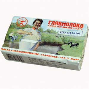 4820139772328 — Масло селянське 72,6% главмолоко 200г