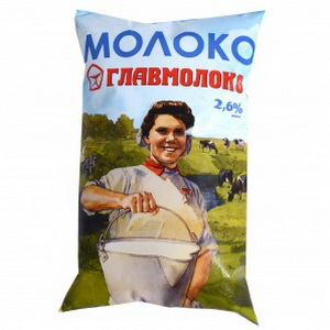 4820139772502 — Молоко главмолоко 2,6% 930г(пл)