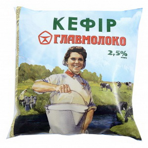 4820139772540 — Кефир главмолоко 2,5% 450 г. (пл)