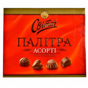 4823000913127 — Конфеты "Свиточ" Палитра Ассорти молочный шоколад 216г