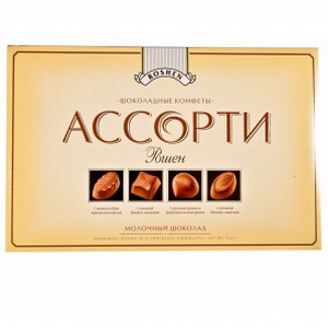 4823005309376 — Шоколадные конфеты "Ассорти Рошен" молочный шоколад, 198г 