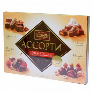 4823005312291 — Конфеты Рошен Ассорти 406г мол.шок.