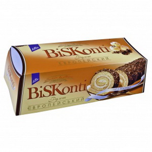 4823012217817 — Рулет "Конти" BisKonti Европейский Пломбир 220г