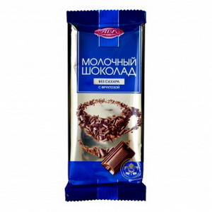 4823015634802 — Молочный шоколад без сахара 90г