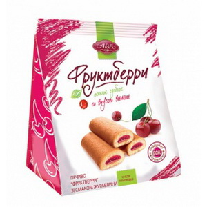 4823015643811 — Авк печенье "фруктберри" со вкусом вишни 200г