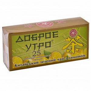 4823033000672 — Чай "Доброе утро" Зеленый с лимоном 25п