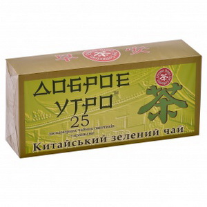 4823033001129 — Чай "Доброе утро" Зеленый 25 пакетиков