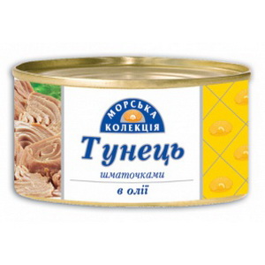 4823037500321 — Тунец "Морская коллекция" в масле кусочками 185г