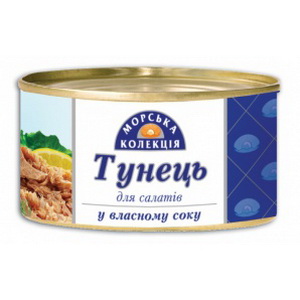 4823037500635 — Тунец "Морская коллекция" в собственном соку для салата 185г
