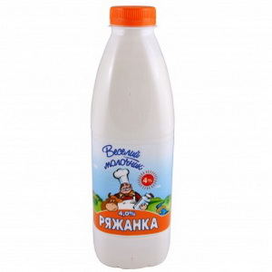4823061302991 — Ряженка"Веселый молочник" 4%870г.