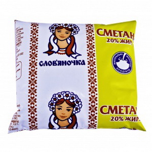 4823061306043 — Сметана "Славяночка"  400г 20% пл.