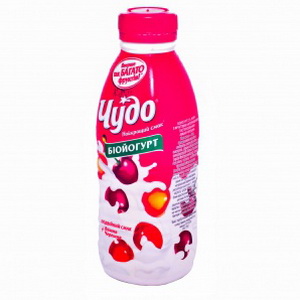 4823061306845 — Био-йогурт 400 г. "чудо" вишня+черешня бут.