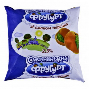 4823061307057 — Фругурт йогурт 2,5 % 400г Персик п/е