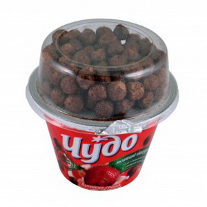 4823061307163 — Чудо йогурт fresh клубн. землян. 2,5% со шок. шар.